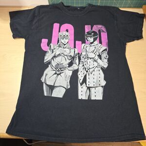 JoJo's Bizarre Adventure Shirt Mens M Black Anime Graphic Joestar Star  93